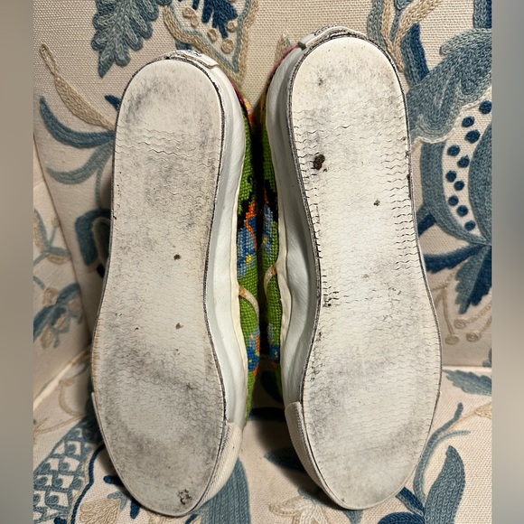 Vans Van Doren 1960’s Vintage Needlepoint Butterfly Skate Sneakers.  Size 9.5 - Picture 11 of 14